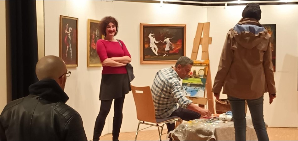 Ein Weiteres Kunstwerk entsteht im Rahmen der Art-Show