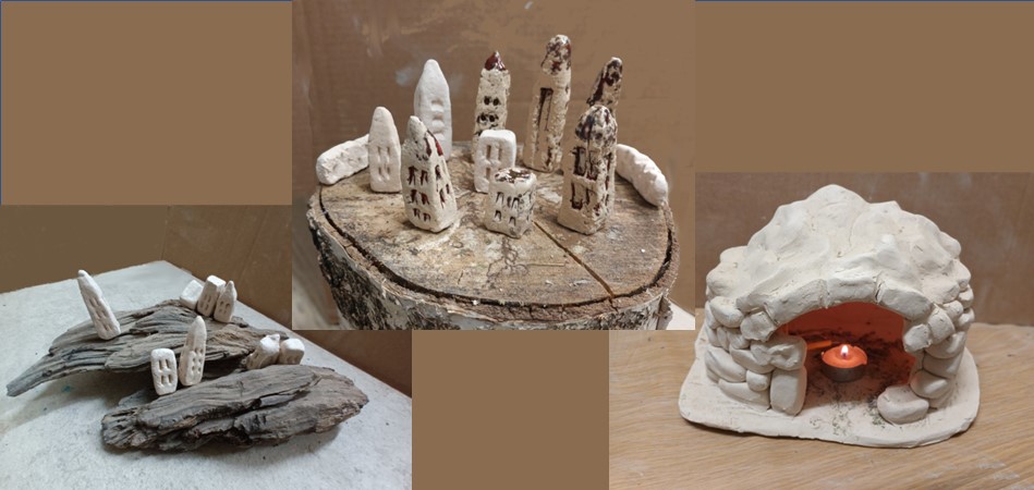 Einige Werke, die im Keramik-Workshop entstanden